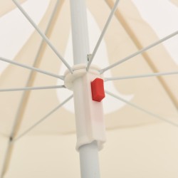 Parasol de jardin avec mât en acier sable 180 cm 569571569571