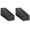 Housses pour chaise longue 2 pcs 12 œillets 200x65x35/60 cm PE 569572569572