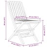 Chaises de jardin pliantes lot de 6 47x47x89cm bois massif teck 569575569575