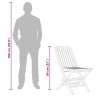Chaises de jardin pliantes lot de 6 47x47x89cm bois massif teck 569575569575