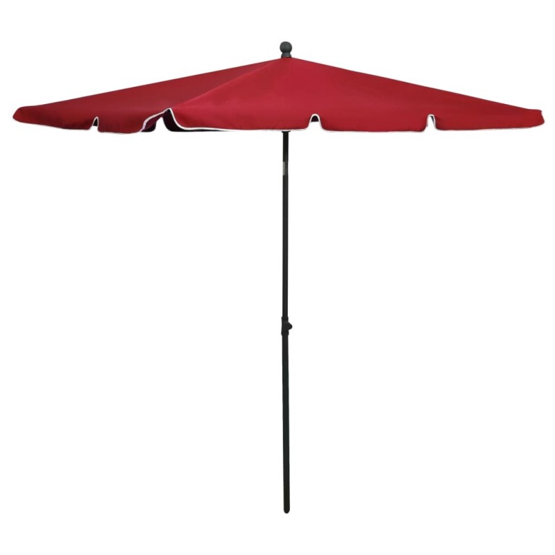 Parasol de jardin avec mât 210x140 cm Rouge bordeaux 569581569581