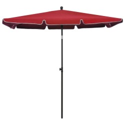 Parasol de jardin avec mât 210x140 cm Rouge bordeaux 569581569581