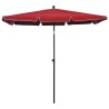 Parasol de jardin avec mât 210x140 cm Rouge bordeaux 569581569581