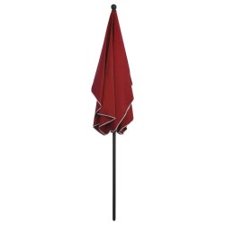 Parasol de jardin avec mât 210x140 cm Rouge bordeaux 569581569581