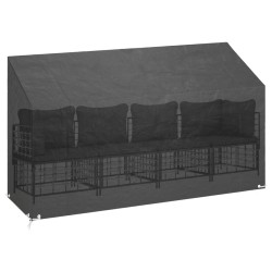 Housses de banc de jardin 2 pcs 12 œillets 210x70x70/88 cm PE 569582569582