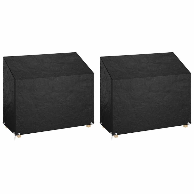 Housses de banc de jardin 2 pcs 8 œillets 160x70x70/88 cm PE 569583569583