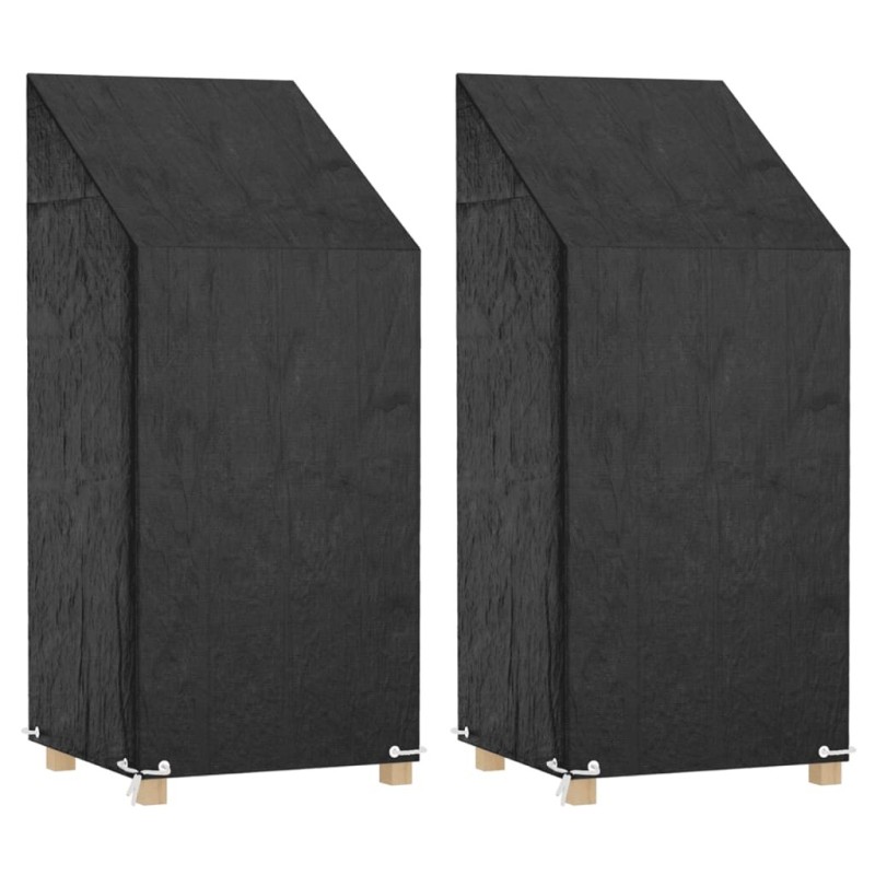 Housses de chaise de jardin 2 pcs 8 œillets 65x65x110/150 cm PE 569588569588
