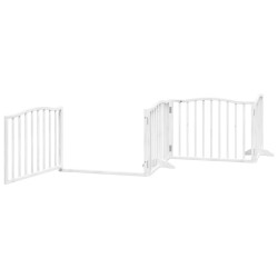 Barrière pour chien porte pliable 12 panneaux bois de peuplier 569602569602