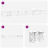 Barrière pour chien porte pliable 12 panneaux bois de peuplier 569602569602