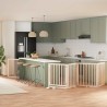 Barrière pour chien avec porte pliable 6 panneaux bois peuplier 569603569603