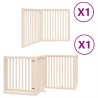 Barrière pour chien avec porte pliable 6 panneaux bois peuplier 569603569603