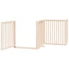 Barrière pour chien avec porte pliable 6 panneaux bois peuplier 569603569603