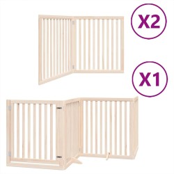Barrière pour chien porte pliable 8 panneaux bois de peuplier 569604569604
