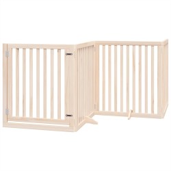 Barrière pour chien porte pliable 8 panneaux bois de peuplier 569604569604