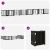 Barrière pour chien porte pliable 15panneaux noir bois peuplier 569605569605