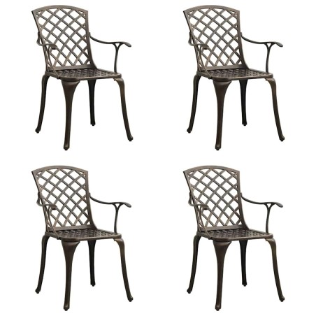 Chaises de jardin lot de 4 Aluminium coulé Bronze 569607569607