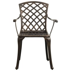 Chaises de jardin lot de 4 Aluminium coulé Bronze 569607569607