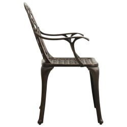 Chaises de jardin lot de 4 Aluminium coulé Bronze 569607569607