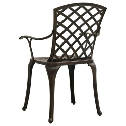 Chaises de jardin lot de 4 Aluminium coulé Bronze 569607569607