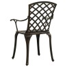 Chaises de jardin lot de 4 Aluminium coulé Bronze 569607569607