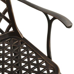 Chaises de jardin lot de 4 Aluminium coulé Bronze 569607569607