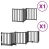 Barrière pour chien porte pliable 9 panneaux noir bois peuplier 569609569609