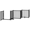 Barrière pour chien porte pliable 9 panneaux noir bois peuplier 569609569609