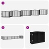 Barrière pour chien porte pliable 10panneaux noir bois peuplier 569611569611