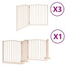 Barrière pour chien porte pliable 10 panneaux bois de peuplier 569613569613