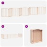 Barrière pour chien porte pliable 10 panneaux bois de peuplier 569613569613