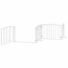 Barrière pour chien porte pliable 8panneaux blanc bois peuplier 569614569614