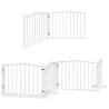 Barrière pour chien porte pliable 6panneaux blanc bois peuplier 569615569615