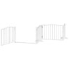 Barrière pour chien porte pliable 6panneaux blanc bois peuplier 569615569615