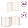 Barrière pour chien porte pliable 12 panneaux bois de peuplier 569616569616