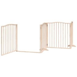 Barrière pour chien porte pliable 12 panneaux bois de peuplier 569616569616