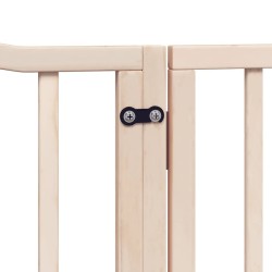 Barrière pour chien porte pliable 12 panneaux bois de peuplier 569616569616
