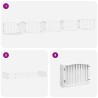 Barrière pour chien porte pliable 10 panneaux bois de peuplier 569617569617