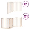 Barrière pour chien avec porte pliable 6 panneaux bois peuplier 569618569618