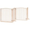 Barrière pour chien avec porte pliable 6 panneaux bois peuplier 569618569618