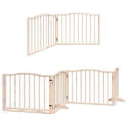 Barrière pour chien porte pliable 12 panneaux bois de peuplier 569620569620