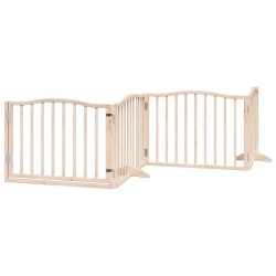 Barrière pour chien porte pliable 12 panneaux bois de peuplier 569620569620