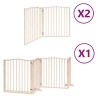 Barrière pour chien porte pliable 8 panneaux bois de peuplier 569621569621