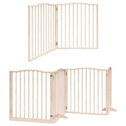 Barrière pour chien porte pliable 8 panneaux bois de peuplier 569621569621