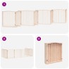 Barrière pour chien porte pliable 8 panneaux bois de peuplier 569621569621