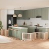 Barrière pour chien porte pliable 12 panneaux bois de peuplier 569622569622