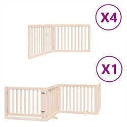 Barrière pour chien porte pliable 12 panneaux bois de peuplier 569622569622