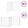 Barrière pour chien porte pliable 6panneaux blanc bois peuplier 569624569624