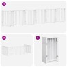 Barrière pour chien porte pliable 12 panneaux bois de peuplier 569625569625