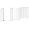 Barrière pour chien porte pliable 9panneaux blanc bois peuplier 569626569626