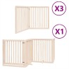 Barrière pour chien porte pliable 10 panneaux bois de peuplier 569627569627